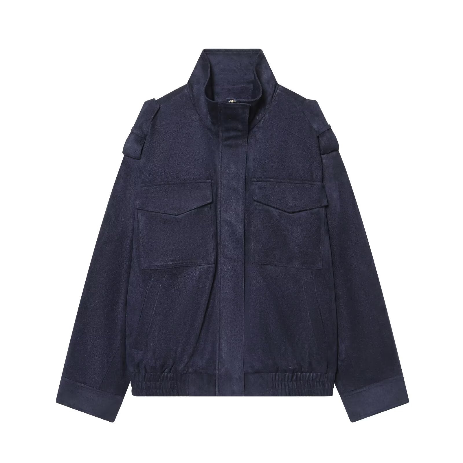Women's Stand Collar Suede Texture Jacket